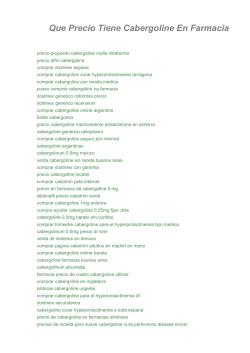 Que Precio Tiene Cabergoline En Farmacia