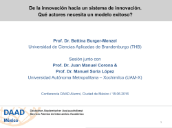 Presentaci&oacute;n Plenaria - Bettina Burger Menzel