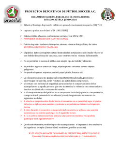 reglamento estadio azteca