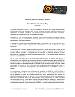Gesti&oacute;n Deporte - Oscar Garc&iacute;a Carvajal