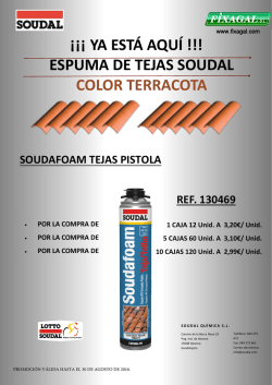 &iexcl;&iexcl;&iexcl; YA EST&Aacute; AQU&Iacute; !!! ESPUMA DE TEJAS SOUDAL COLOR
