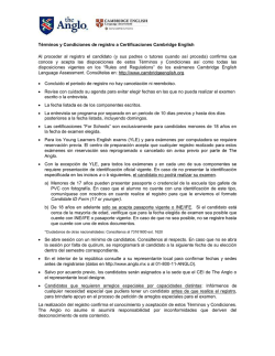 T&eacute;rminos y condiciones