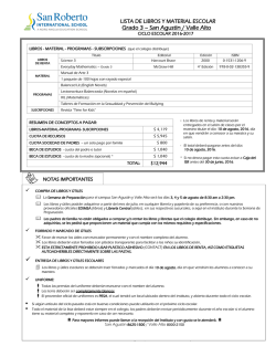 Grado 3 &ndash; San Agust&iacute;n / Valle Alto