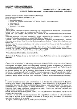 TP Integrador N&deg; 2 (presencial) - C&aacute;tedra Fundamentos Est&eacute;ticos