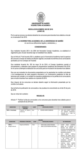 (JUNIO 20) Por la cual se convoca o se declara desi