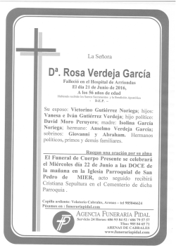 Da. Rosa Verdeja Garc&iacute;a