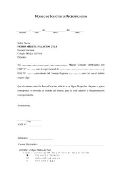 , de del Se&ntilde;or Doctor PEDRO MIGUEL PALACIOS CELI Decano