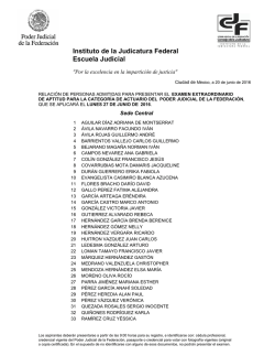 Lista de Aceptados - Instituto de la Judicatura Federal