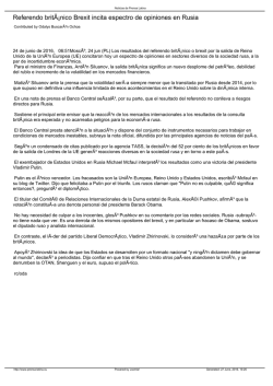 Referendo brit&Atilde;&iexcl;nico Brexit incita espectro de