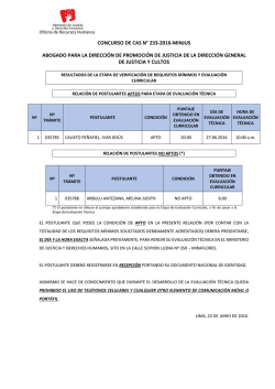 Resultados Evaluaci&oacute;n Hoja de Vida y CV Documentado