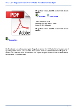 Libro Me gusta el verano. Con CD Audio. Per la Scuola media: 1 pdf