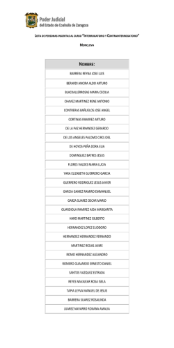 Lista de asistentes al curso