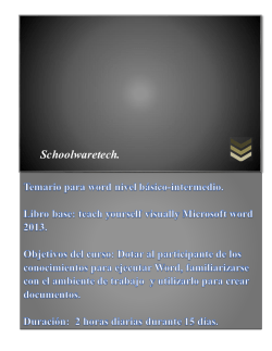 Word I - Schoolwaretech