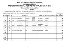 2016 Trofeo Chachacha Almu&ntilde;ecar 18-30