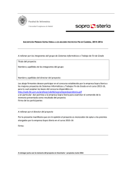 Facultad de Inform&aacute;tica A rellenar por los integrantes del grupo de