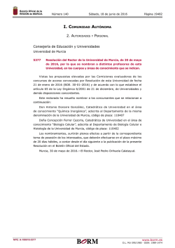 Publicaci&oacute;n n&uacute;mero 5377 del BORM n&uacute;mero 140 de 18/06/2016