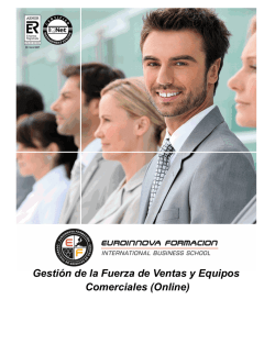 Gesti&oacute;n de la Fuerza de Ventas y Equipos Comerciales (Online)
