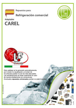 Cat&aacute;logo Refrigeraci&oacute;n CAREL