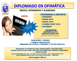 DIPLOMADO EN OFIM&Aacute;TICA