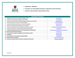 Universidades Extranjeras en Convenio con la Universidad Mayor