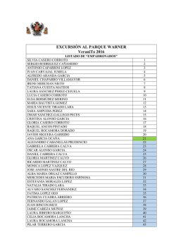 EXCURSI&Oacute;N AL PARQUE WARNER VeraniTo 2016