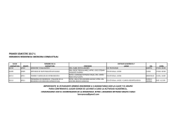 primer semestre 2017-1 horarios residencia medicina conductual