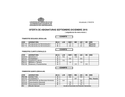 oferta de asignaturas septiembre-diciembre 2016