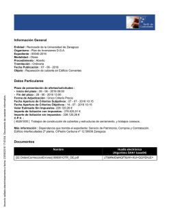Informaci&oacute;n General Datos Particulares Documentos