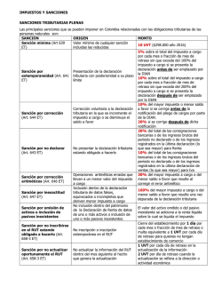 IMPUESTOS Y SANCIONES SANCIONES TRIBUTARIAS PLENAS