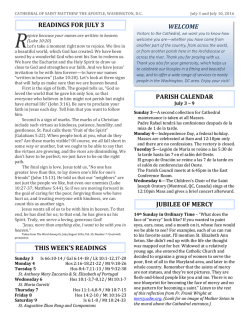 today`s readings - Cathedral of St. Matthew the Apostle in Washington