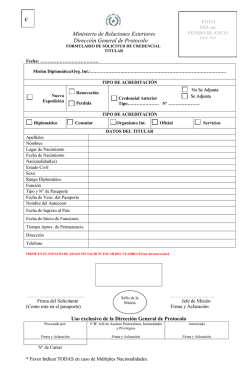 Ministerio de Relaciones Exteriores Direcci&oacute;n General de Protocolo