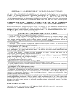 segunda convocatoria 2016 del programa de atenci&oacute;n a