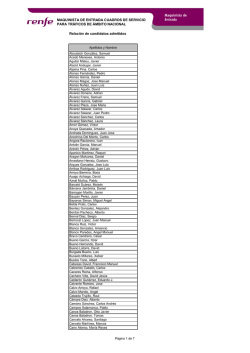 Relaci&oacute;n de candidatos admitidos