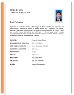 Curr&iacute;culum Yoscarith Mu&ntilde;oz Orozco