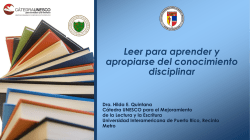 Leer para aprender y apropiarse del conocimiento