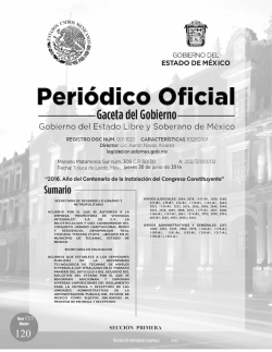 gaceta - Gobierno del Estado de M&eacute;xico