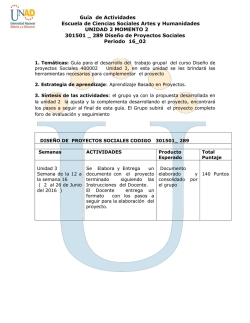 Gu&iacute;a de Actividades Escuela de Ciencias Sociales Artes y
