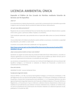 licencia ambiental &uacute;nica