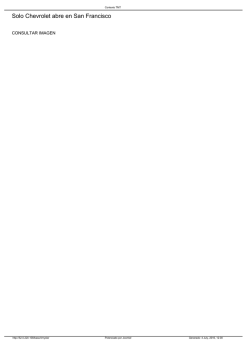 Solo Chevrolet abre en San Francisco