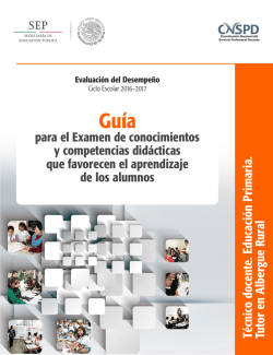 para el Examen de conocimientos y competencias did&aacute;cticas que