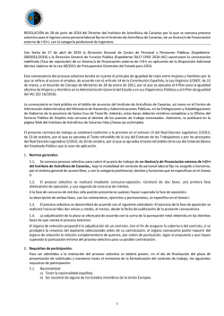 RESOLUCI&Oacute;N de 28 de junio de 2016 del Director del Instituto de