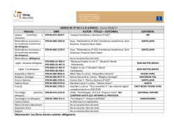 LIBROS DE 3&ordm; DE ESO - Bienvenidos al IES Virrey Morcillo
