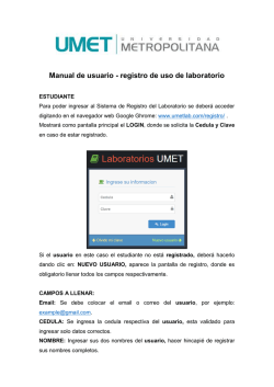 Manual de usuario - Laboratorios UMET