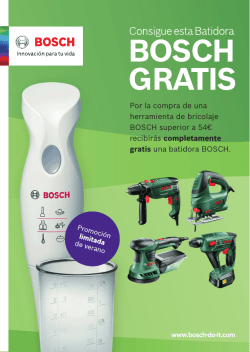 Por la compra de una herramienta de bricolaje BOSCH superior a