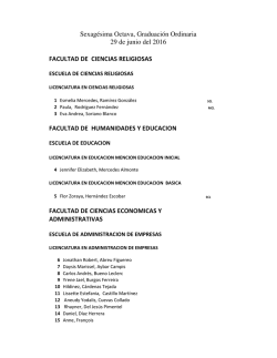 Sexag&eacute;sima Octava, Graduaci&oacute;n Ordinaria 29 de junio del