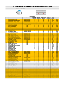 "ii concurso de razonando con buena ortograf&iacute;a" - 2016