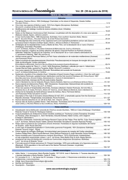 REVISTA IB&Eacute;RICA DE Aracnolog&iacute;a