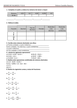 Deures Matem&agrave;tiques 1&ordm; ESO 2016