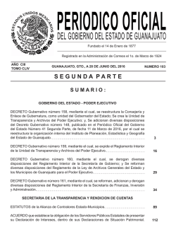 segundaparte - Peri&oacute;dico Oficial - Gobierno del Estado de Guanajuato