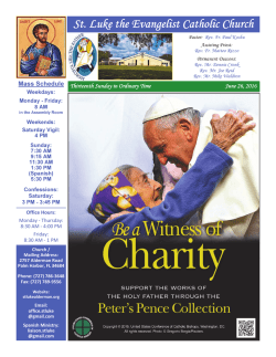 June 26, 2016 - St. Luke the Evangelist